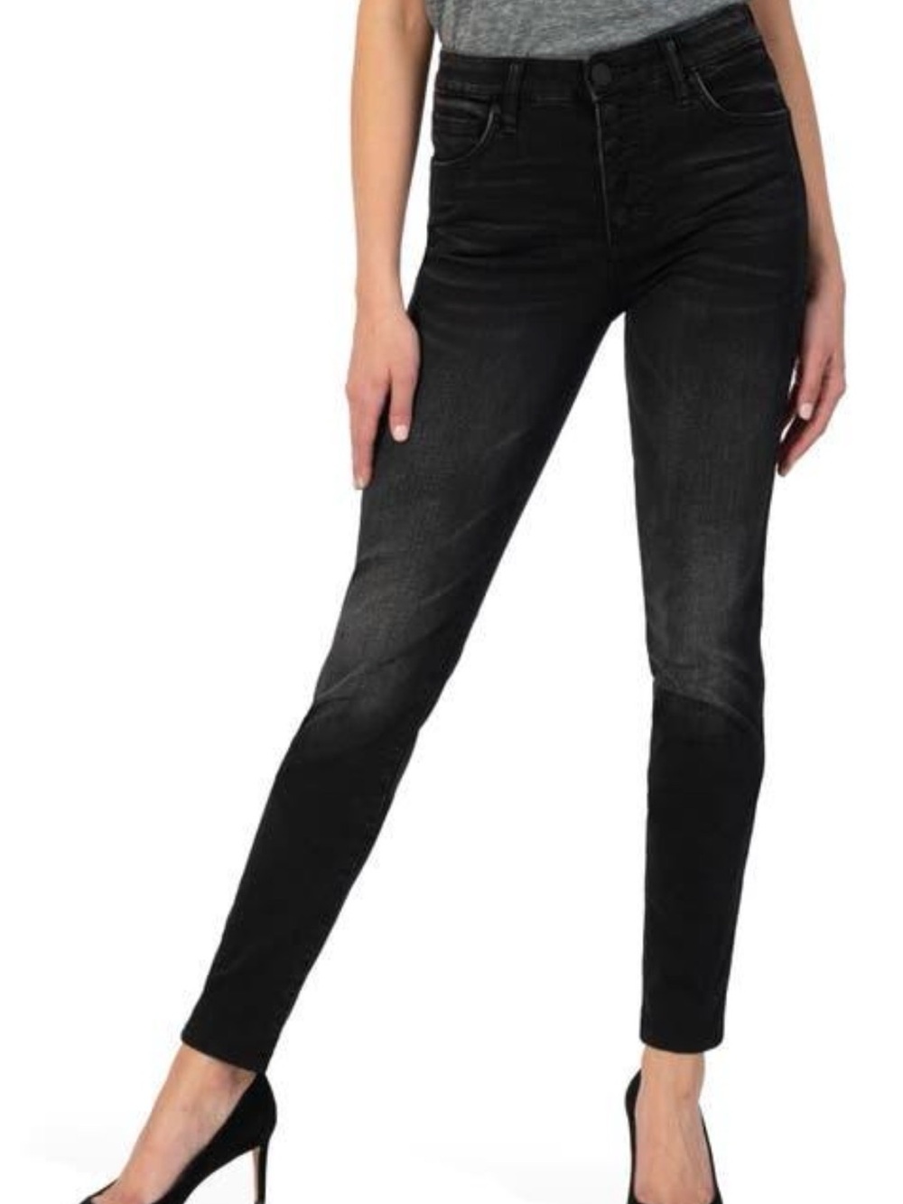 Kut from the Kloth Women's Skinny Jeans in Washed Black